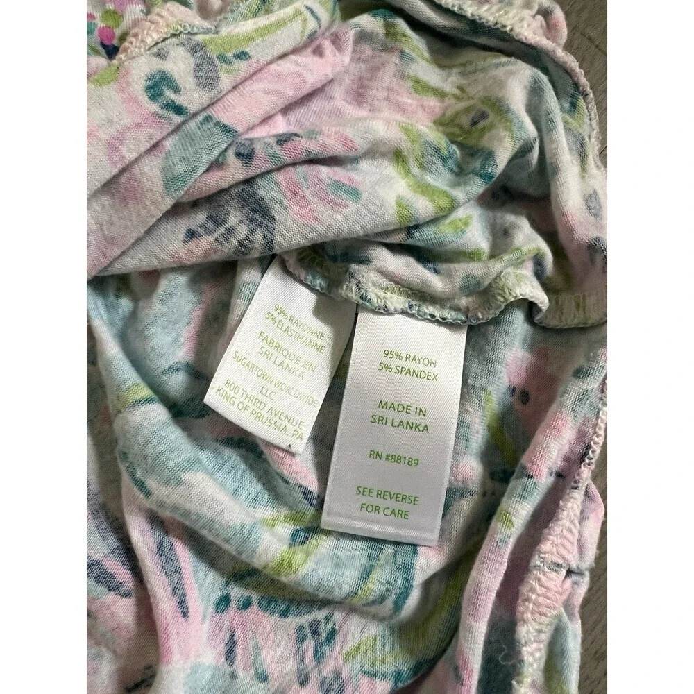 Lilly Pulitzer Ruffle PJ Tank Women's XXS Pajamas Top Sleeveless - Picture 5 of 6